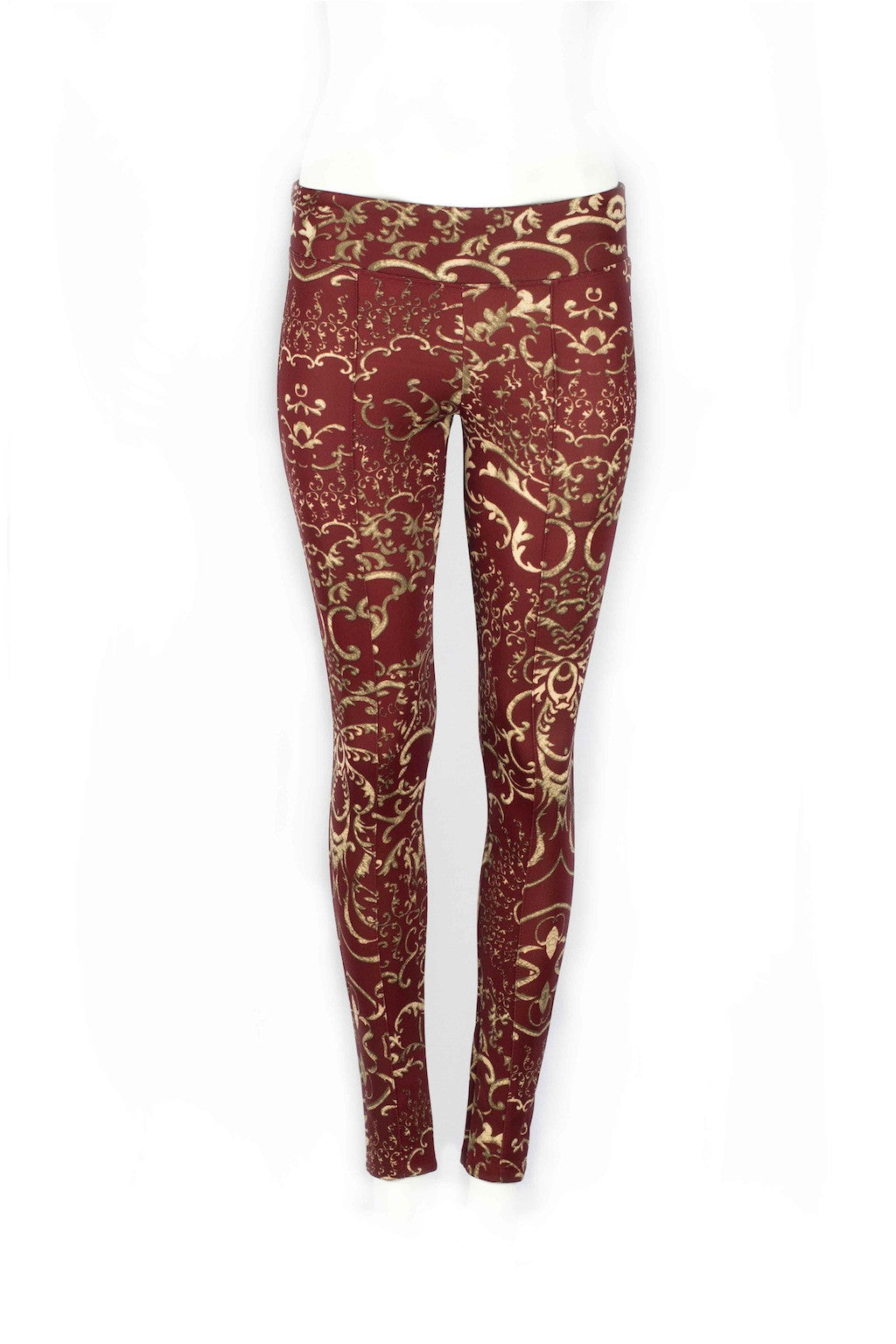 Mackenzie Golden Arabesque Fitted Scuba Pants - ANA MARIA KIM
 - 5