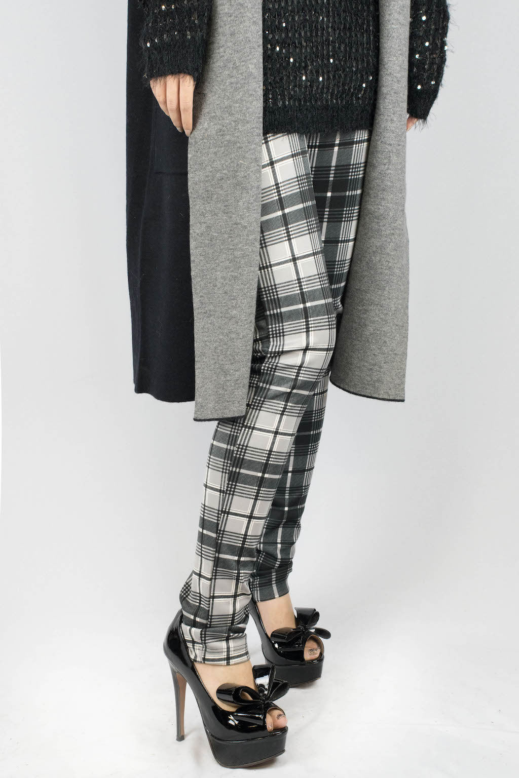 Charlotte Plaid Scuba Pants - ANA MARIA KIM
 - 1