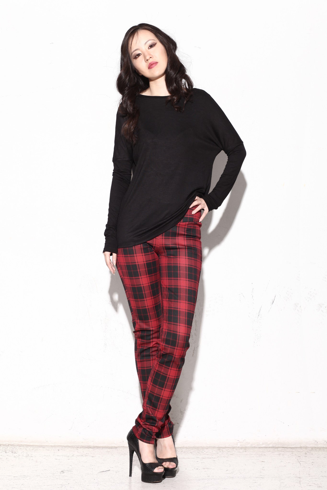 Aubrey Plaid Fitted Pants - ANA MARIA KIM
 - 1