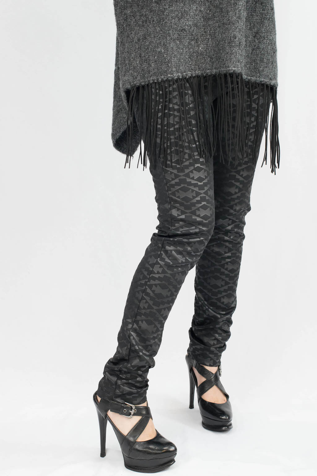 Kayla Tribal Fitted Scuba Pants - ANA MARIA KIM
 - 1