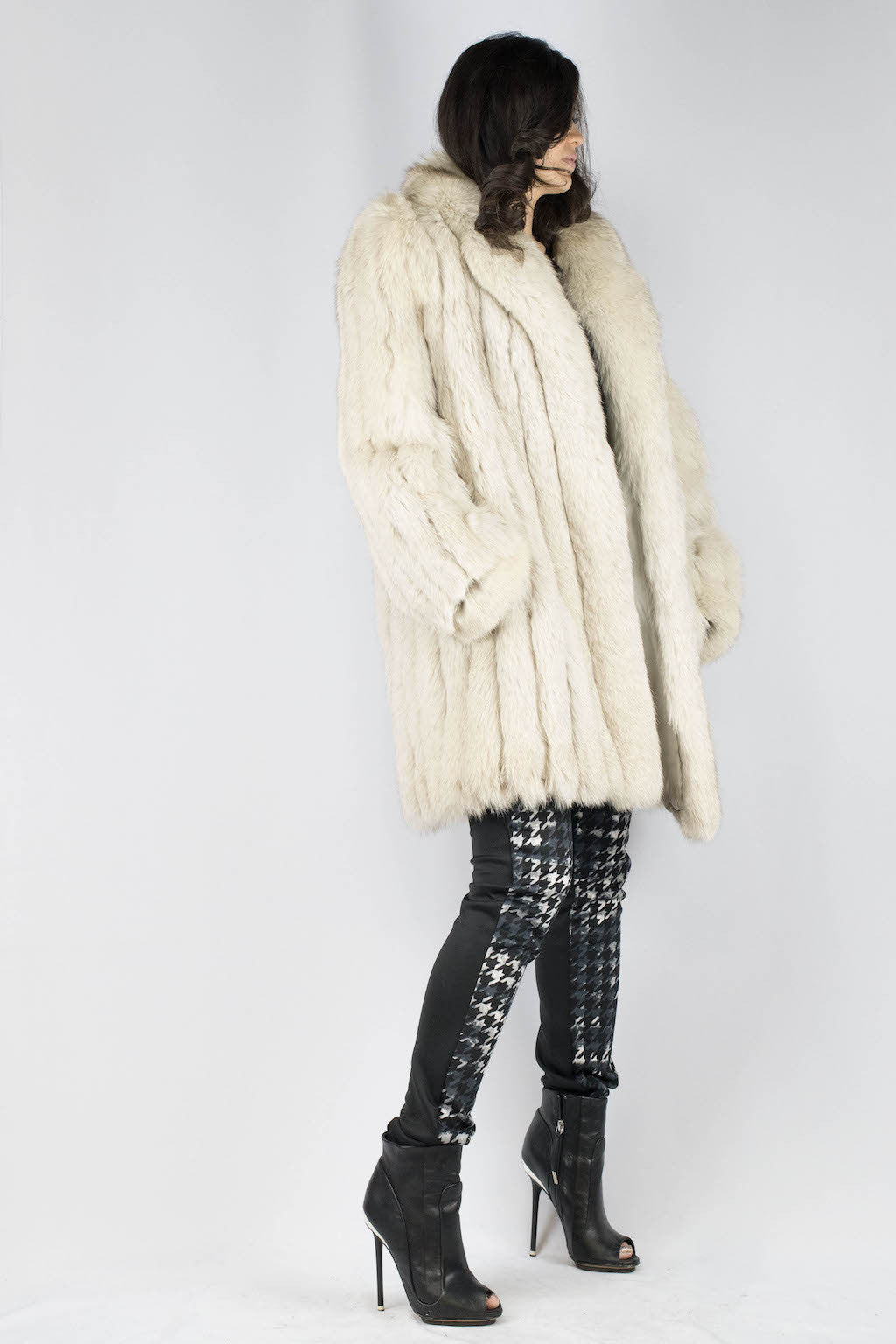 Kylie Houndstooth Color Block Pants - ANA MARIA KIM
 - 6