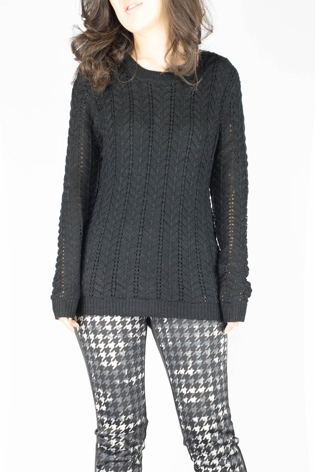 Kylie Houndstooth Color Block Pants - ANA MARIA KIM
 - 7